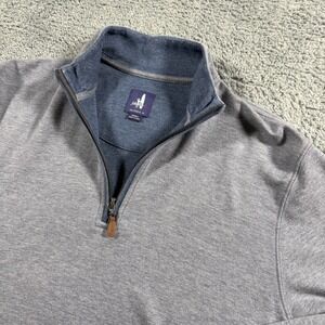 Johnnie O Sully 1/4 Zip Pullover Sweater Gray Meteor Sweatshirt Size Small
